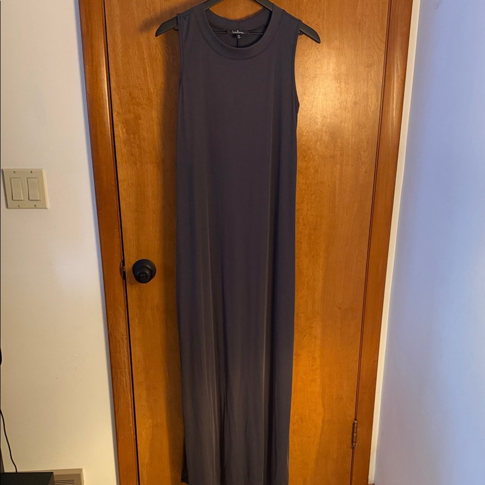 Lulu's Dark Gray Sleeveless Maxi Dress